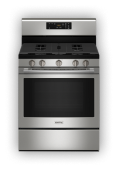 Maytag® appliances in stainless steel.