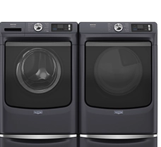 A Maytag® Front Load Washer and Dryer Pair