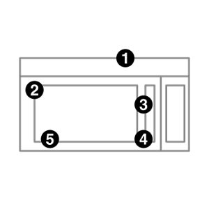 A microwave with numbers indicating model number placement