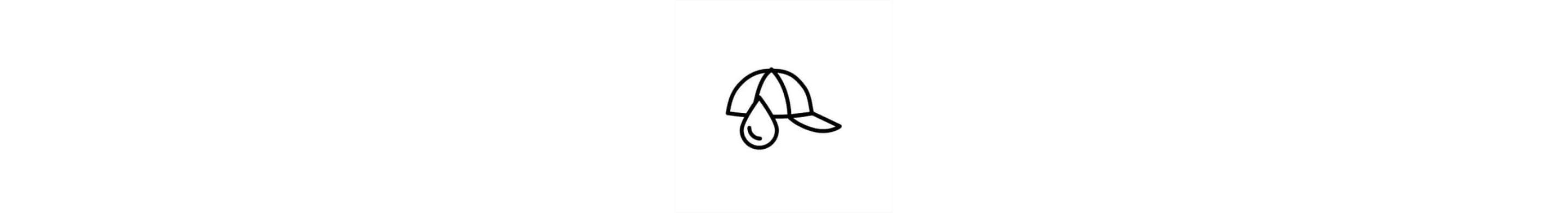 Hat with a water drop icon