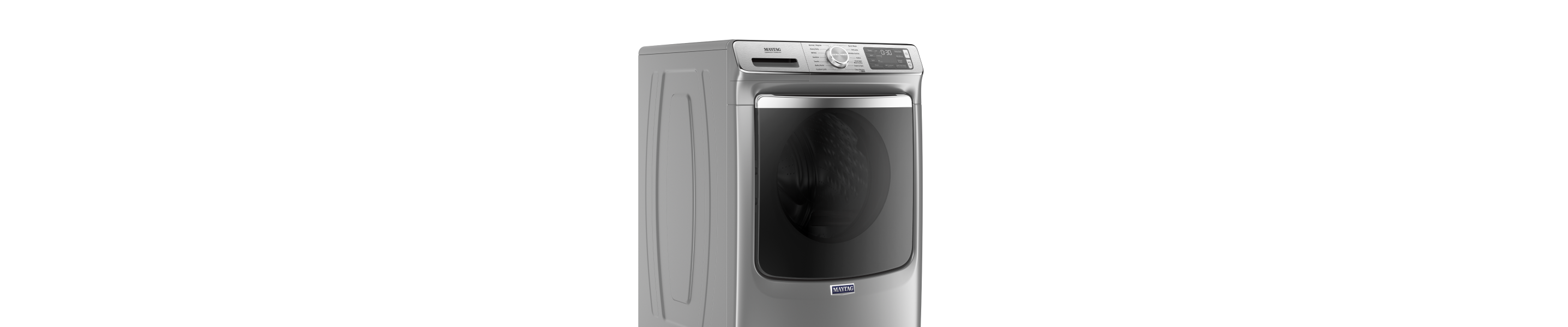 Maytag® front load washing machine in Metallic Slate