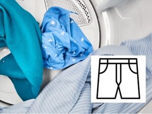 Clothes tumbling in dryer