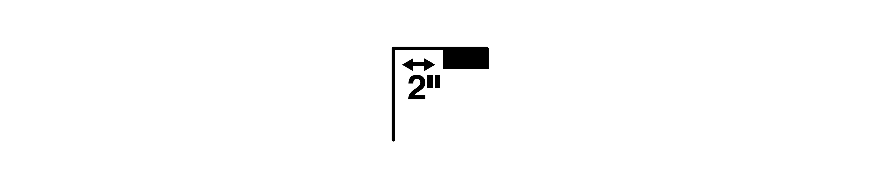 Space between appliance and corner icon