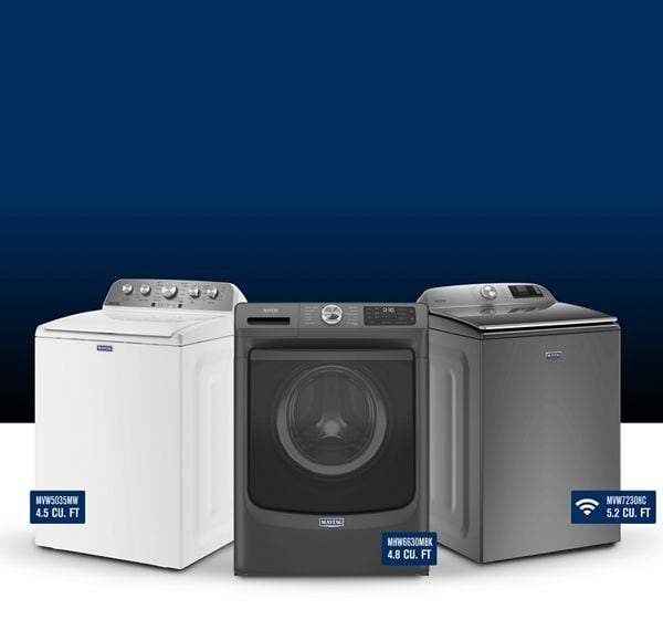 Three Maytag washers