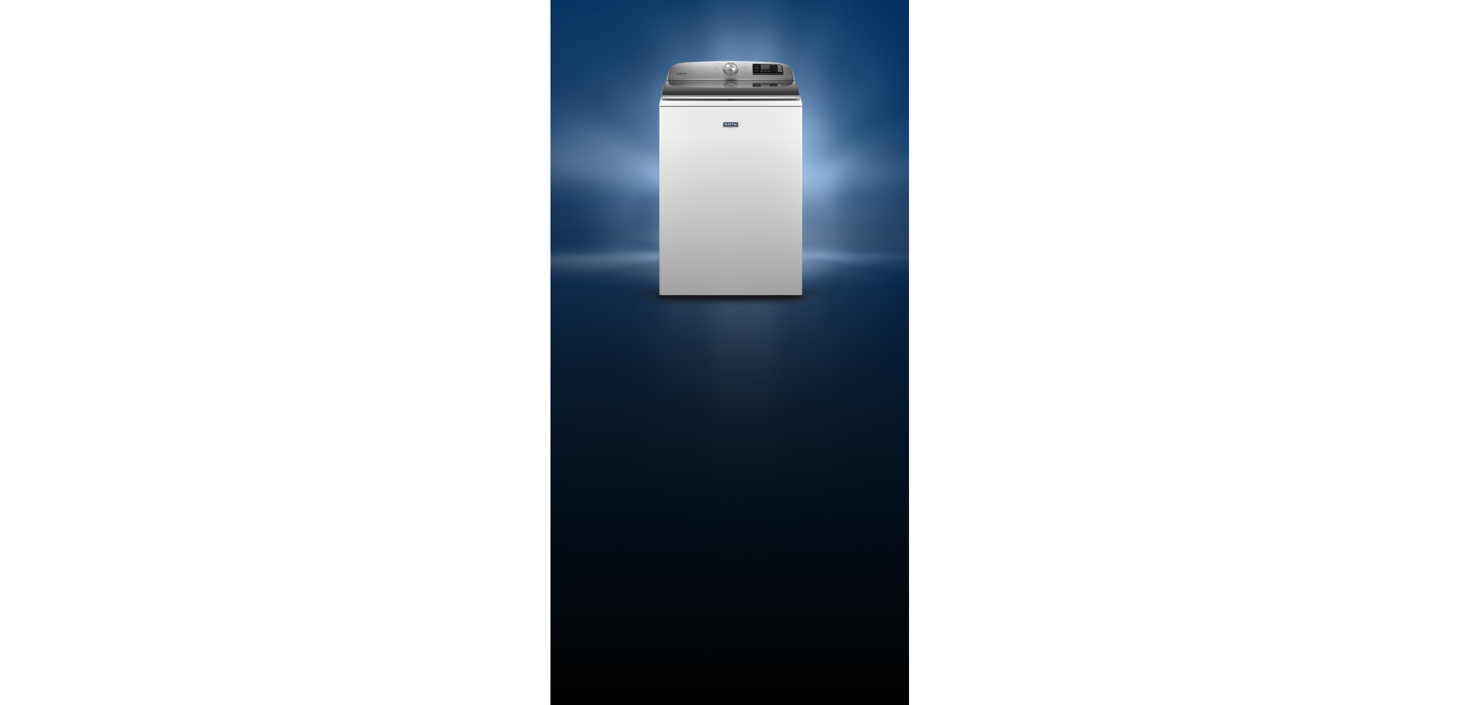 A top load washing machine.