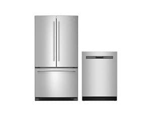 Maytag® Performance Lineup french door refrigerator and dishwasher