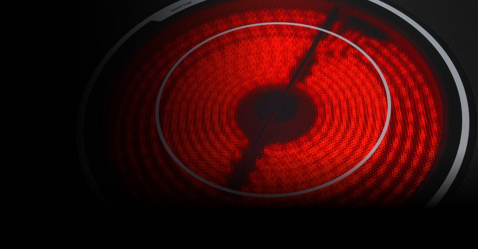 Close up of an electric burner.