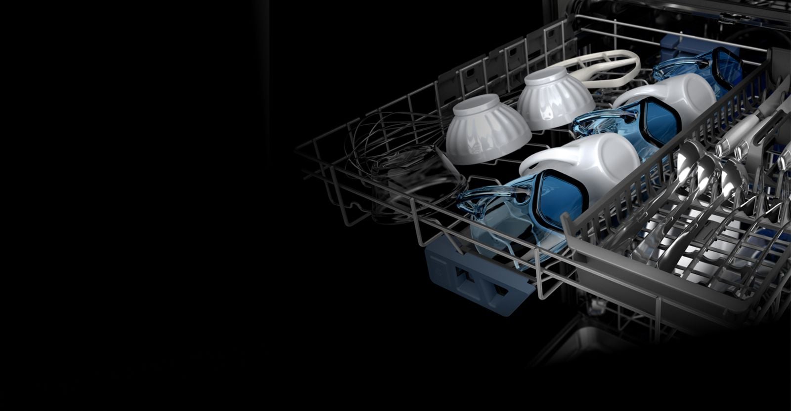 Bowls in the Maytag® 3rd Level Rack Wash Zone.