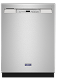 Stainless steel dishwasher with integrated handle