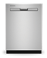 Stainless steel dishwasher with towel bar