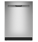 Stainless steel dishwasher with top controls