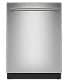 Stainless steel dishwasher with integrated handle