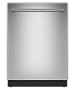 Stainless steel dishwasher with integrated handle