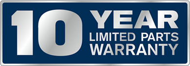 10 year limited parts warranty