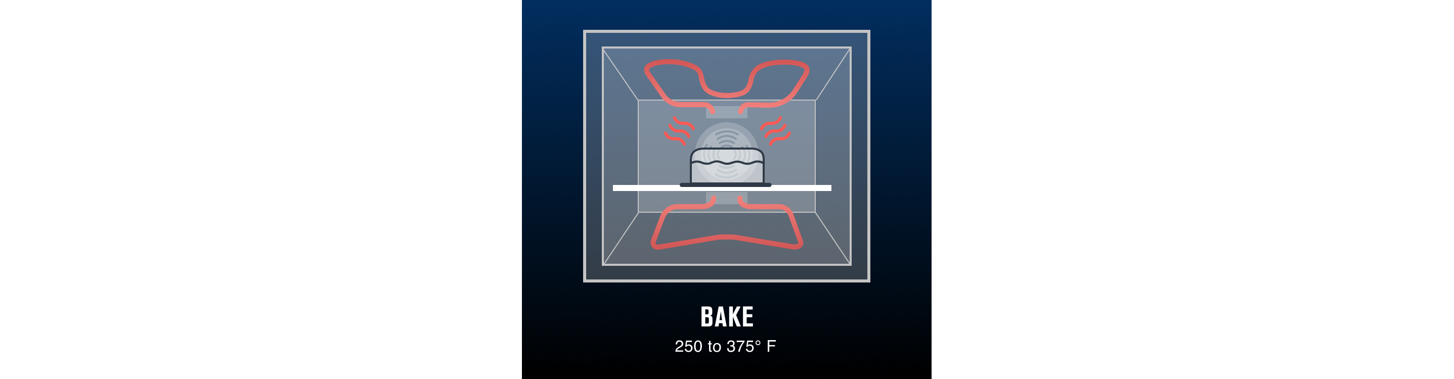Cake cooking in the oven with the top and bottom elements heated up