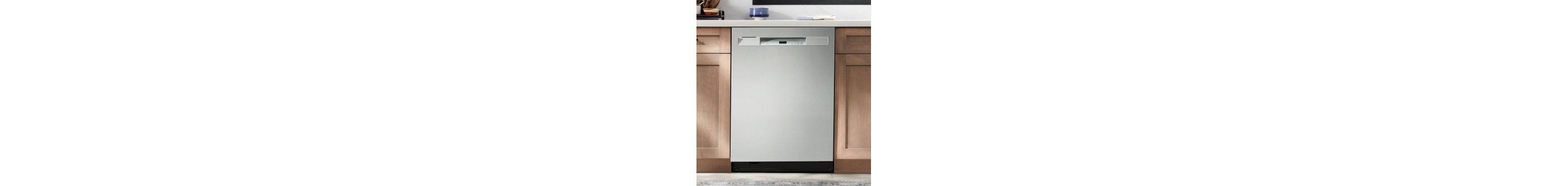 Top control dishwasher in a modern kitchen
