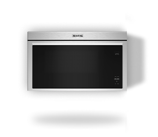 A Maytag® microwave in stainless steel.