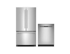Maytag® Performance Lineup french door refrigerator and dishwasher