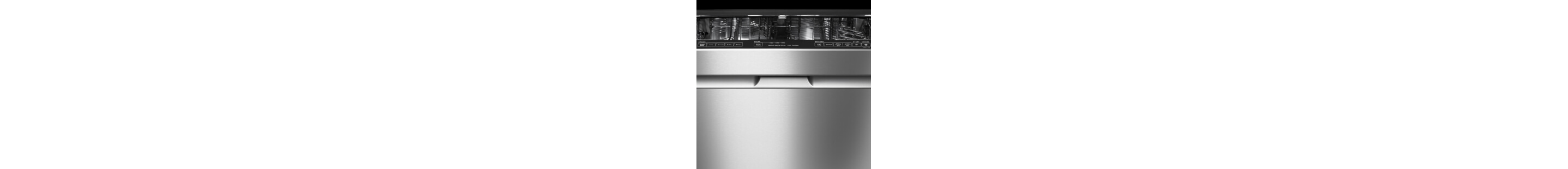 Top control dishwasher with pocket handle