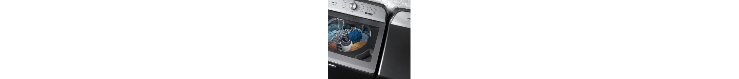 A load of laundry in a Maytag® washer