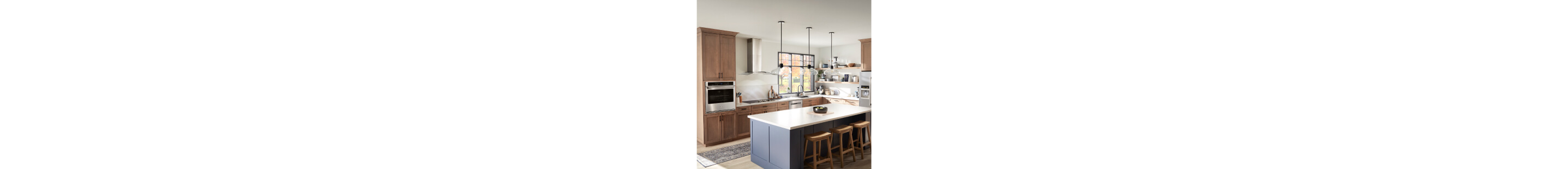 A modern kitchen with an island