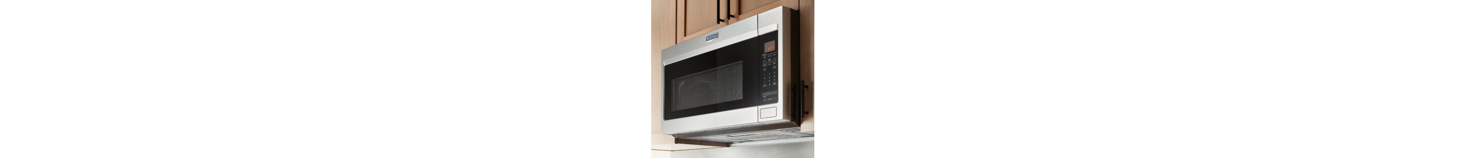 Side view of a Maytag® over-the-range microwave