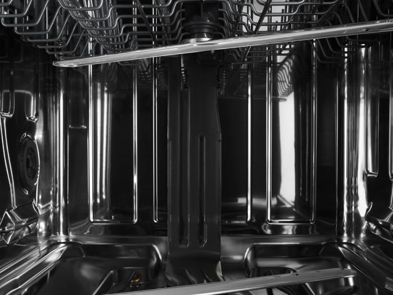 Inside of a dishwasher tub