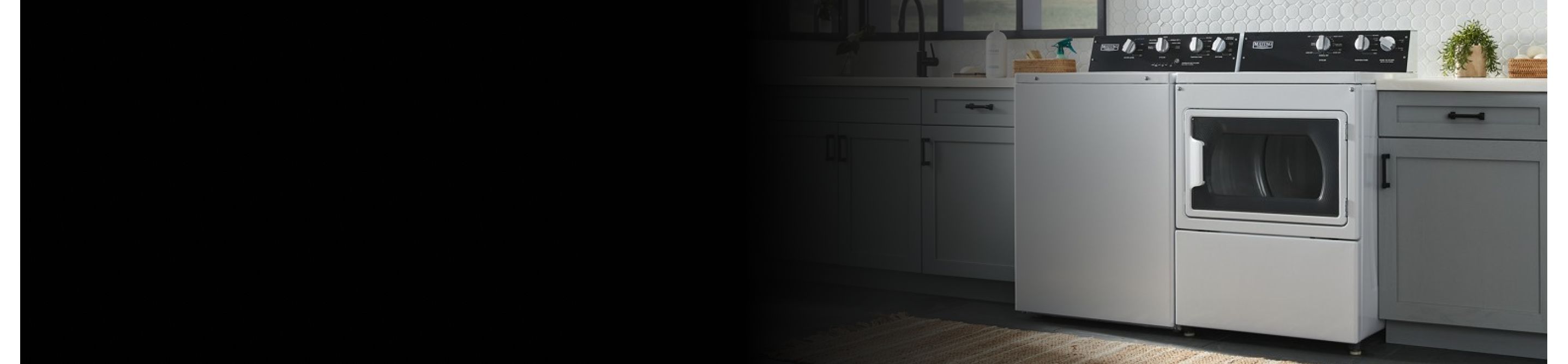 Commercial laundry pair in a home