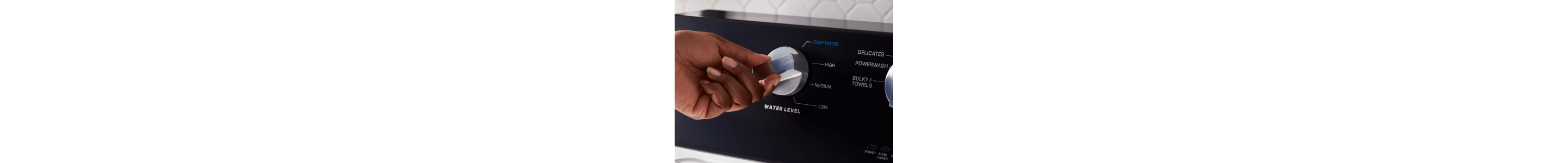 Person selecting deep water wash