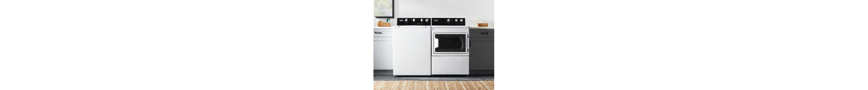 Commercial-grade residential washer and dryer set
