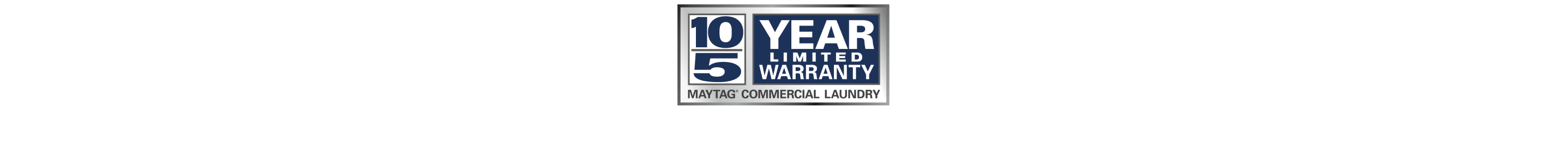 Maytag® commercial laundry warranty logo