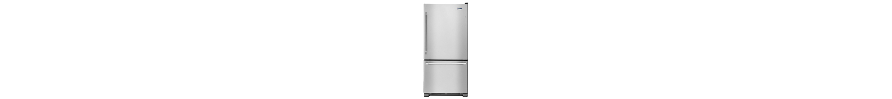 Stainless steel Maytag® bottom-freezer refrigerator