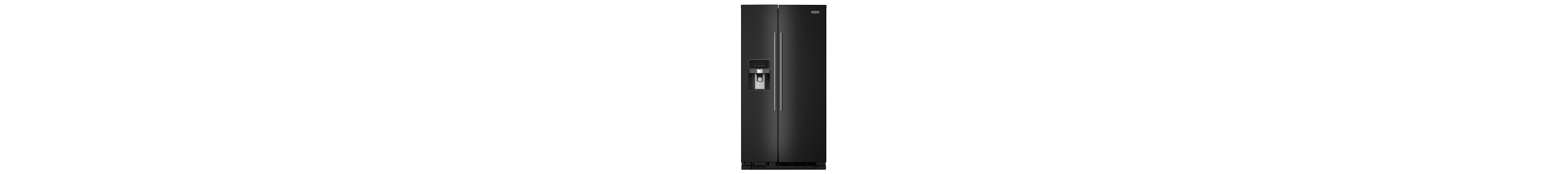 Black Maytag® side-by-side refrigerator