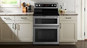 Maytag double oven electric range deals white