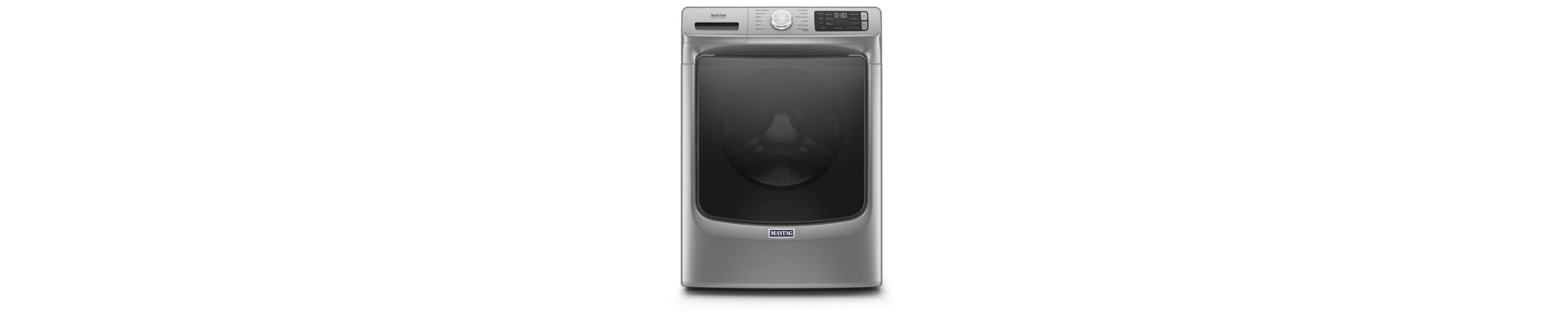 Slate gray Maytag® front load washing machine
