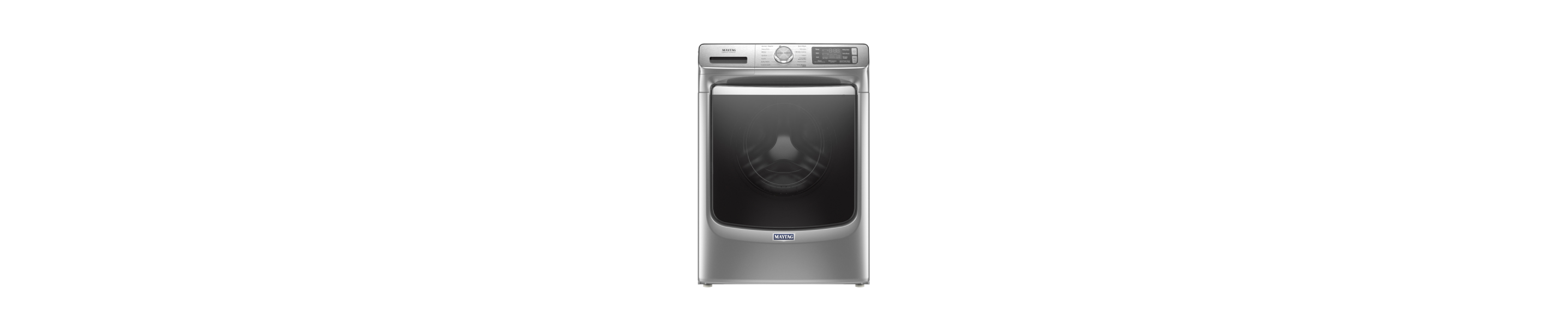Slate gray Maytag® front load washing machine