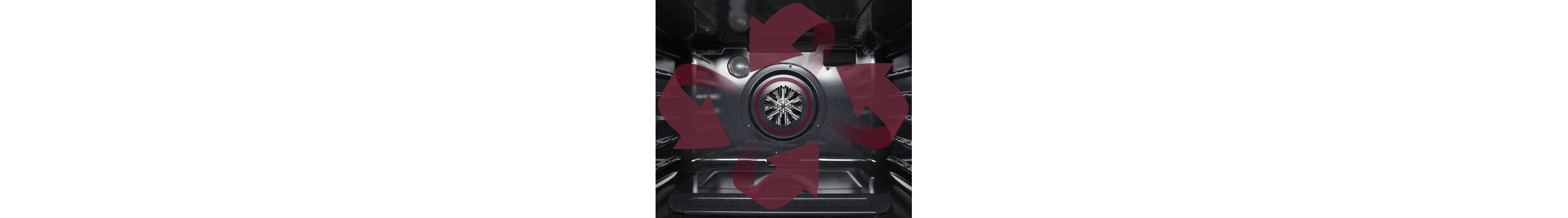 Illustration showing how a fan works inside the oven