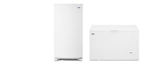Upright freezer vs. chest freezer chart images