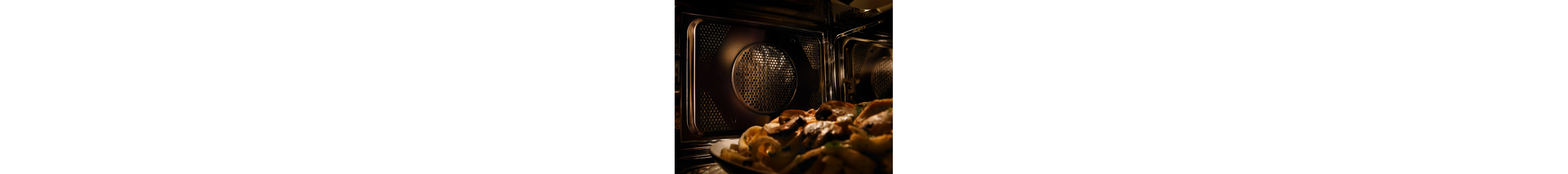 Food in an oven