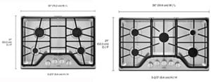 Standard gas shop stove size