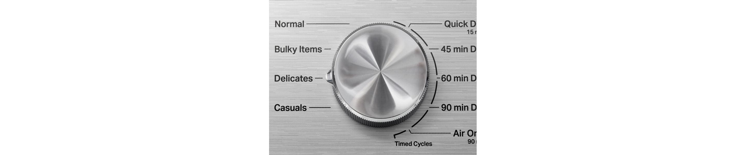 A dryer console