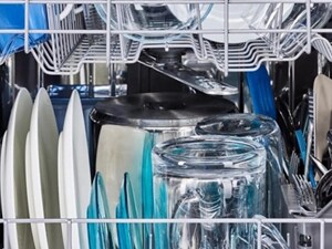 Dishwasher full of clean dishes