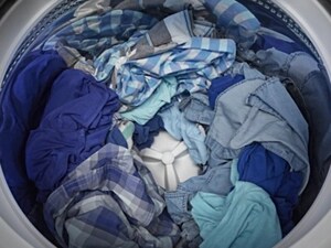 Clothes in a washer