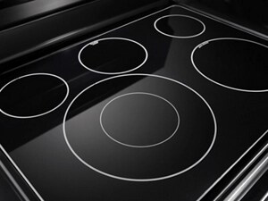 A smooth, glass cooktop