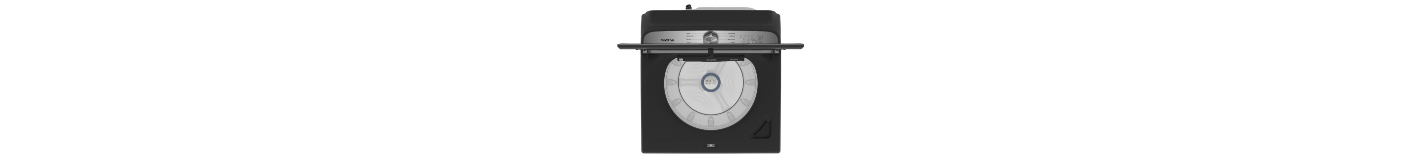 Maytag® top load washing machine with lid open