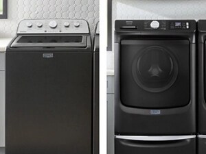Side-by-side comparison of Maytag® front load and top load washers