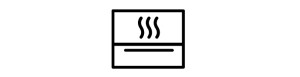 Oven with heat waves icon