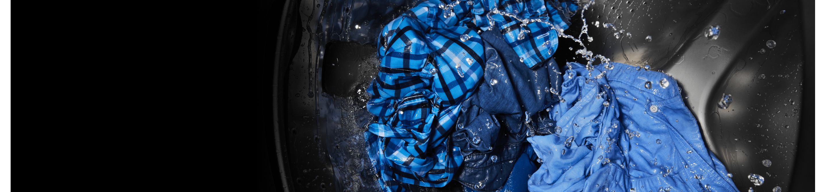 Shirts in water inside washing machine