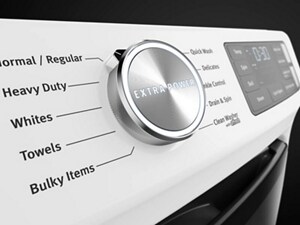 Closeup of a control panel on a Maytag® washer
