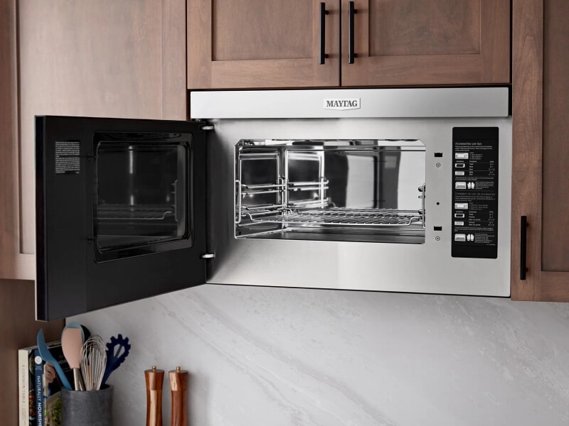 An empty, open, Matyag® microwave